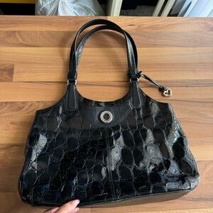 Brighton Black Patent‎ leather purse large